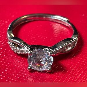 Certified GRA Moissanite 6.5mm 1-Ct Engagement Ring w/Lab Report & Adj Shank
